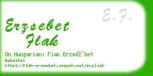 erzsebet flak business card